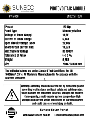 Suneco 120 Watt Half Cut Monokristal Solar Güneş Paneli 12 Volt