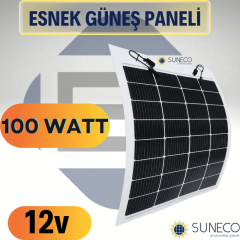 Suneco 100 Watt Yarı Esnek Güneş Paneli Half Cut Monokristal Solar Güneş Paneli