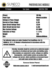 Suneco 120 Watt Yarı Esnek Güneş Paneli Half Cut Monokristal Solar Güneş Paneli