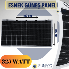 325 Watt Esnek güneş paneli half cut monokristal flexible | Suneco