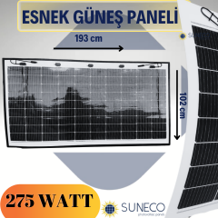 275 Watt Yarı Esnek Güneş Paneli Half Cut Monokristal Solar Güneş Paneli Karavan