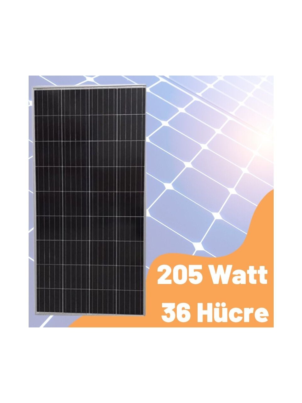 Suneco Güneş Paneli 205 W Watt Monokristal A Kalite Yüksek Verim